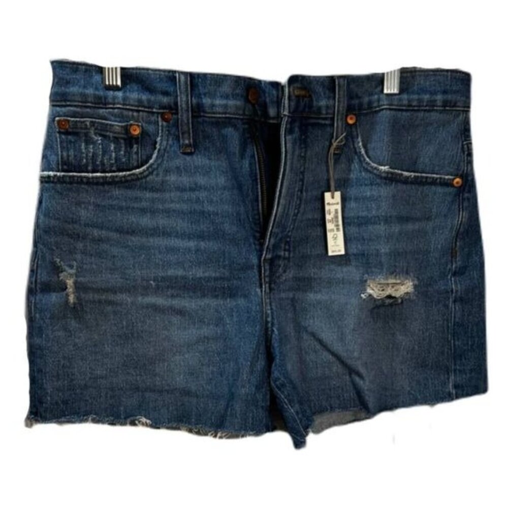 NEW Madewell High Rise Cut‎ Off Denim Short Size 30